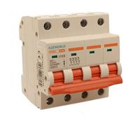 Interrupteur magnétothermique triphasé 4P 16A C16, courbe C 10kA, 4 modules DIN 380 V AC, certifié IEC60898-1, série PB8H