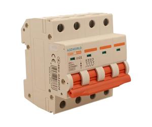 Interrupteur magnétothermique triphasé 4P 20A D20, courbe D 10 kA, 4 modules DIN 380 V AC, certifié IEC60898-1, série PB8H professionnelle