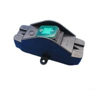 Interrupteur marche/arrêt 30 A 220 V IP65 étanche avec voyant LED jaune, boîtier noir et actionneur vert pour camping-car, remorque, camping-car et extérieur