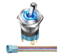 Interrupteur marche/arrêt à levier | Bouton à bascule LED 12 V | Levier On Off, pour électricien, industrie maritime, automobile, hors route, bateau, camping-car