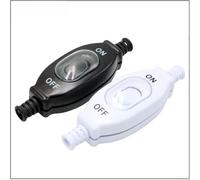 Interrupteur marche/arrêt de qualité marine étanche à double position pour pêche en plein air Contrôle de la lumière Installation en ligne (blanc)