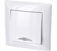 Interrupteur marche/arrêt encastré, LED, borne enfichable, tout-en-un, série G1 blanc pur