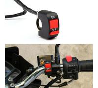 Interrupteur marche/arrêt pour guidon de moto - Contrôle des phares LED - Design compact pour feux de détresse et fonction de flamme