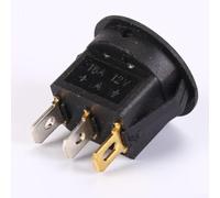 Interrupteur Marche/Arrêt Rond 12V pour Voiture et Bateau | LED bleue vive, étanche IP67, conception métallique , 20A 12V DC, pour idéal pour l'auto