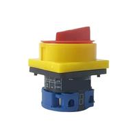 Interrupteur marche/arrêt, sélecteur à 2 positions, 20A, 1 pôle, verrouillage, came principale, commutateurs rotatifs, arrêt d'urgence YMW26-20/1GS, 1 pièce