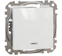 Interrupteur marche/arrêt unipolaire avec LED Sedna Design blanc brillant SDD111101L Schneider Electric
