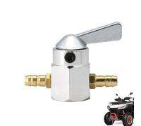 Interrupteur Métal en Ligne 8 mm pour Moto, Scooter et ATV, Bouton Interrupteur ON/OFF Étanche CNC en Aluminium pour Éclairage LED, Accessoires 12V, robinet essence moto, Couleur Argent