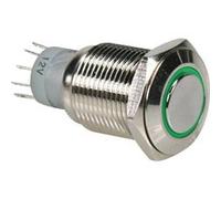 Interrupteur métallique rond spdt 1no 1nc anneau vert Vert G