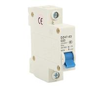 Interrupteur miniature 1P, interrupteur modulaire facile à installer pour AC 230V 400V 20A des systèmes d'éclairage à montage sur rail DIN