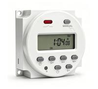 Interrupteur minuterie 12V, minuteur électrique, de 1 seconde à 168 heures, 5VA, courant continu 12 volts, adapté pour le contrôle domestique et des appareils électriques
