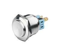 Interrupteur momentané 12 V, bouton-poussoir de réinitialisation en métal, tête plate, interrupteur autobloquant, 5 pièces(High Round,28MM_MOMENTARY)
