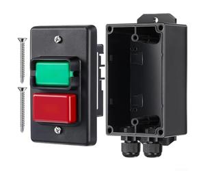 Interrupteur monophasé double tension 120 V 230 V avec boîtier de commutation profond pour scies de table répondant aux normes de sécurité et certifié (1 pièce)