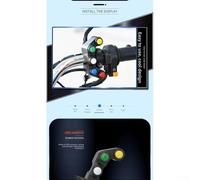 Interrupteur multifonction 5 en 1 pour moto électrique avec commandes en matériau ABS pour clignotants pour phare klaxon conçu pour l'installation du guidon