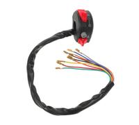 Interrupteur Multifonction Moto pour Guidon 22mm, Alliage Plastique Noir | Commande au Guidon, Fonction Feux de Détresse et Antibrouillard, Design Ergonomique, pour Moped et Dirt Bike