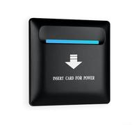 Interrupteur mural à économie d'énergie - 13,56 MHz - Contrôle d'accès - Pour économiser de l'énergie - Avec temps de retard de 15 à 20 secondes - Compatible avec les cartes à induction M1 - Noir