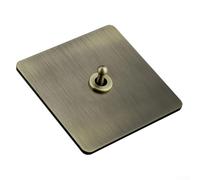 Interrupteur mural de type 86 résistant au feu avec panneau en acier inoxydable et levier en laiton conçu pour un contrôle sûr et fiable de l'éclairage dans différents paramètres (1)