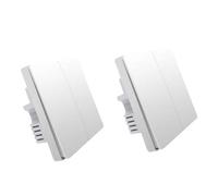 Interrupteur mural d'éclairage intelligent, contrôle sans fil, compatible avec Homekit, 2X avec 2 clés neutres