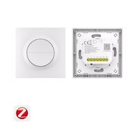SONOFF Orb-ZBW2L Zigbee Smart Light Interrupteur 2 voies 2,4 GHz WiFi sans conducteur neutre, commande à distance et vocale, compatible avec Siri, Alexa et Google Assistant, 86 mm x 86 mm, 8 A/par