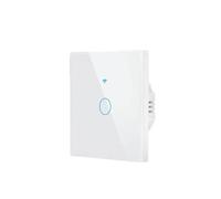 Interrupteur mural en verre RF433, 1/2/3/4 boutons, commande vocale, compatible avec(WiFi 1G white)