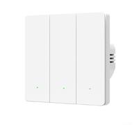 Interrupteur mural intelligent 3.0 pour Tuya et aucun fil neutre nécessaire 10 GHz avec détection de présence pour Google Home Blanc (3 voies)