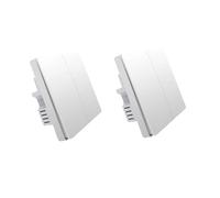 Interrupteur mural intelligent Aqara, connectivité Zigbee, pas besoin de neutre, 2X avec Neutral 2Key