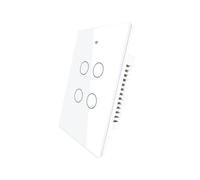 Interrupteur mural intelligent sans fil, 4 boutons, wi fi, commande vocale, application Smart Life, télécommande, fonctionne avec Alexa Google Home
