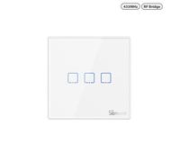 Interrupteur mural intelligent sans fil SONOFF T2EU-RF 433MHz - 3-Gang - Blanc
