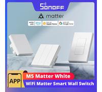 Interrupteur mural intelligent SONOFF M5 Matter ESP32 bidirectionnel, commande vocale EWeLink-Remote Switchman, compatible avec Alexa, Google, Apple Home, Alice M5-2C-120W