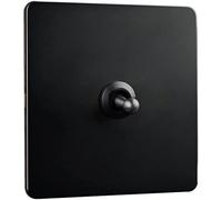 Interrupteur mural, interrupteur à bascule, interrupteur en laiton panneau d'interrupteur à bascule personnalité noire hôtel et famille d'accueil interrupteur en métal applique interrupteur à bascule,