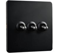 Interrupteur mural, interrupteur à bascule, interrupteur en laiton panneau d'interrupteur à bascule personnalité noire hôtel et famille d'accueil interrupteur en métal applique interrupteur à bascule,