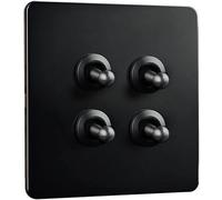 Interrupteur mural, interrupteur à bascule, interrupteur en laiton panneau d'interrupteur à bascule personnalité noire hôtel et famille d'accueil interrupteur en métal applique interrupteur à bascule,