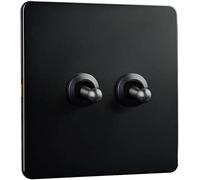 Interrupteur mural, interrupteur à bascule, interrupteur en laiton panneau d'interrupteur à bascule personnalité noire hôtel et famille d'accueil interrupteur en métal applique interrupteur à bascule,