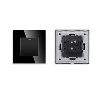 Interrupteur Mural,Interrupteur Va et Vient Interrupteur mural à bouton-poussoir simple en verre cristal, 1, 2, 3 ou 4 voies, 10 A(1G2W,Gold)