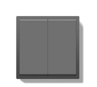 Interrupteur Mural,Interrupteur Va et Vient Interrupteur mural simple 1/2 Gang, double interrupteur d'éclairage, triple grand bouton, 1 voie, cadres en plastique, 10 A(2Gang Grey)