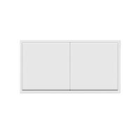 Interrupteur Mural,Interrupteur Va et Vient Interrupteur mural simple 1/2 Gang, double interrupteur d'éclairage, triple grand bouton, 1 voie, cadres en plastique, 10 A(1G 1G White)