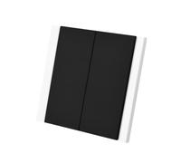 Interrupteur Mural,Interupteur Murale Interrupteur marche/arrêt ignifuge à 2 boutons, 1 voie, panneau en plastique classique encastré au mur(A)