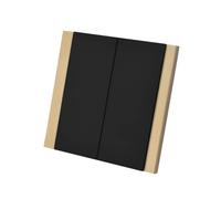 Interrupteur Mural,Interupteur Murale Interrupteur marche/arrêt ignifuge à 2 boutons, 1 voie, panneau en plastique classique encastré au mur(F)