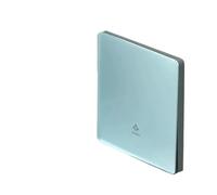 Interrupteur Mural,Interupteur Murale Interrupteur mural universel en verre trempé, 220 V, 1/2/3/4 voies, panneau de boutons 1/2(Blue 1Gang,1Way)