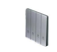 Interrupteur Mural,Interupteur Murale Interrupteur mural universel en verre trempé, 220 V, 1/2/3/4 voies, panneau de boutons 1/2(Grey 4Gang,1Way)