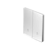 Interrupteur Mural,Interupteur Murale Interrupteur mural universel en verre trempé, 220 V, 1/2/3/4 voies, panneau de boutons 1/2(White 2Gang,1Way)