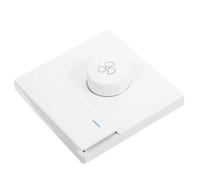 Interrupteur Mural pour Ventilateur de Plafond, Réglage Précis, Blanc | Montage Encastré, Fonctionnement Silencieux, Plaque Affleurante, Format 9,00x8,50x5,00cm, Intérieur Moderne