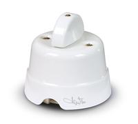 Interrupteur mural rotatif céramique 10AX 250V, couleur blanc Fanton 84002