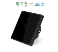Interrupteur Mural Simple Connecté WiFi Tactile Noir - Silumen Home - SILAMP