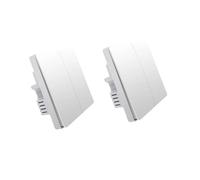 Interrupteur mural Smart Home, contrôle sans fil ZigBee, télécommande compatible avec Mijia Homekit, 2pcs pas de neutral-2key