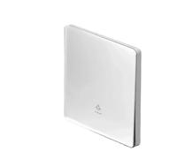 Interrupteur mural type 86, en verre trempé, 220 V, 1/2/3/4 boutons, panneau mural à demi-voie(White 2Gang,1Way)