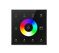 Interrupteur Mural, Variateur, Contrôleur LED, Panneau Tactile Mural pour Bande LED RGBWW DC12 V-24 V, Noir