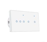 Interrupteur mural WiFi intelligent, commande vocale compatible avec Alexa pour Google Home, contrôle à distance par application ForTuya, interrupteur marche/arrêt pour éclairage domestique (wifi5)