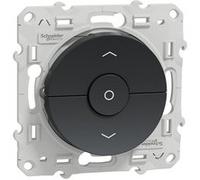 Schneider Electric - Interrupteur Odace - 3 boutons montée/descente/stop volet roulant - Anthracite