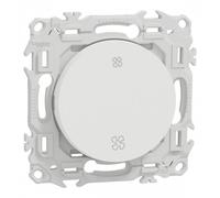 Interrupteur ou poussoir VMC 2 vitesses 10A - blanc - Odace II SCHNEIDER