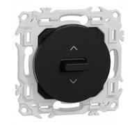 Interrupteur ou poussoir volet roulant - 3 positions à levier - noir - Odace II SCHNEIDER